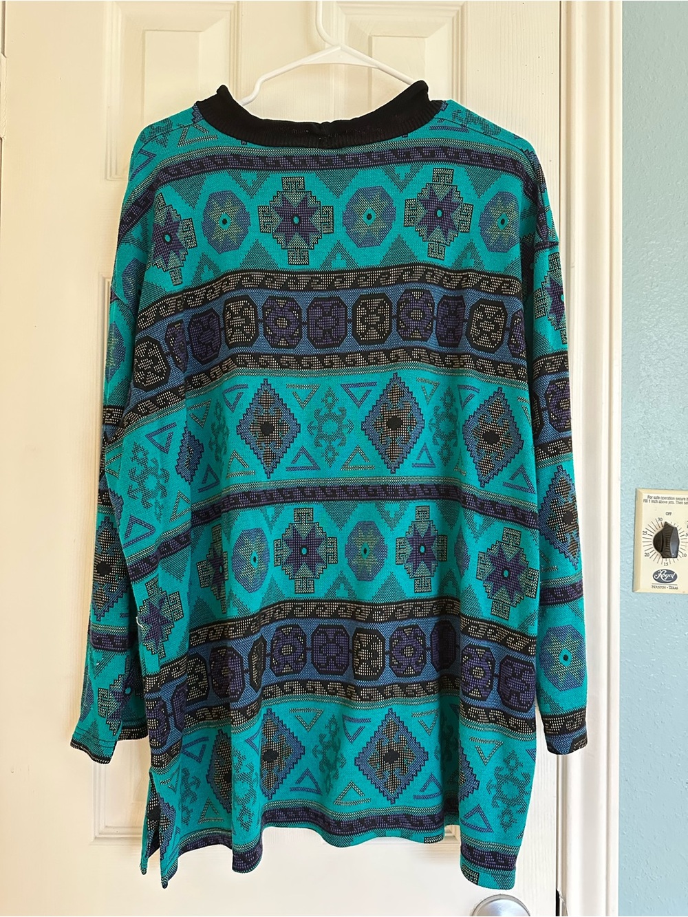 Vtg Lady Carol Aztec Western Knit Sweater Art To Wear Usa 80s 90s Size 3X - Picture 4 of 6